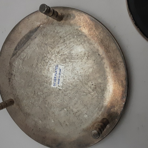 Vintage Silver Plated Christmas Tree "Noel" 6 Coaster Set & Stand - Picture 5 of 8